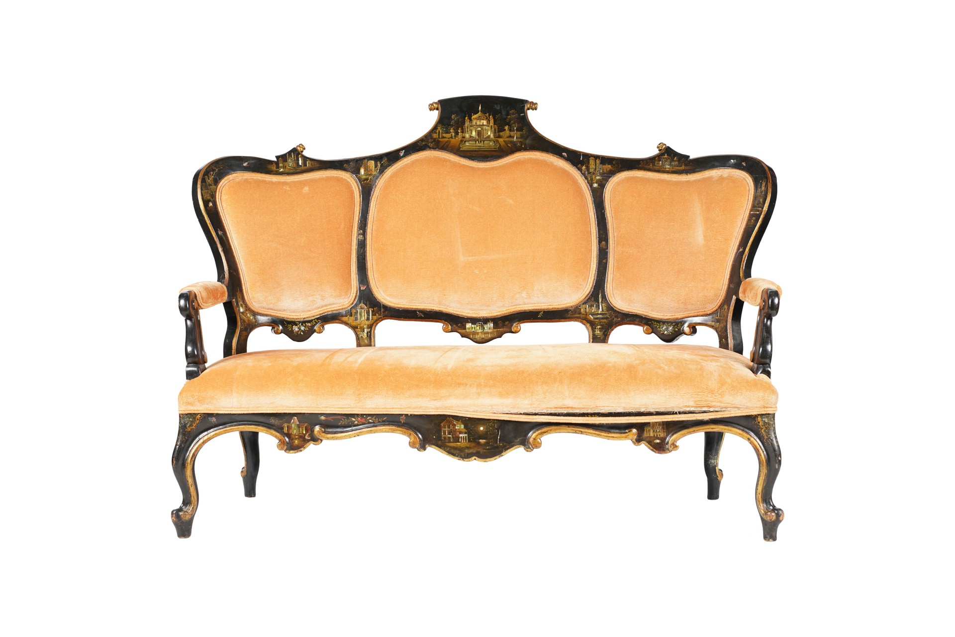 one unique elegant sofa royal style on white background