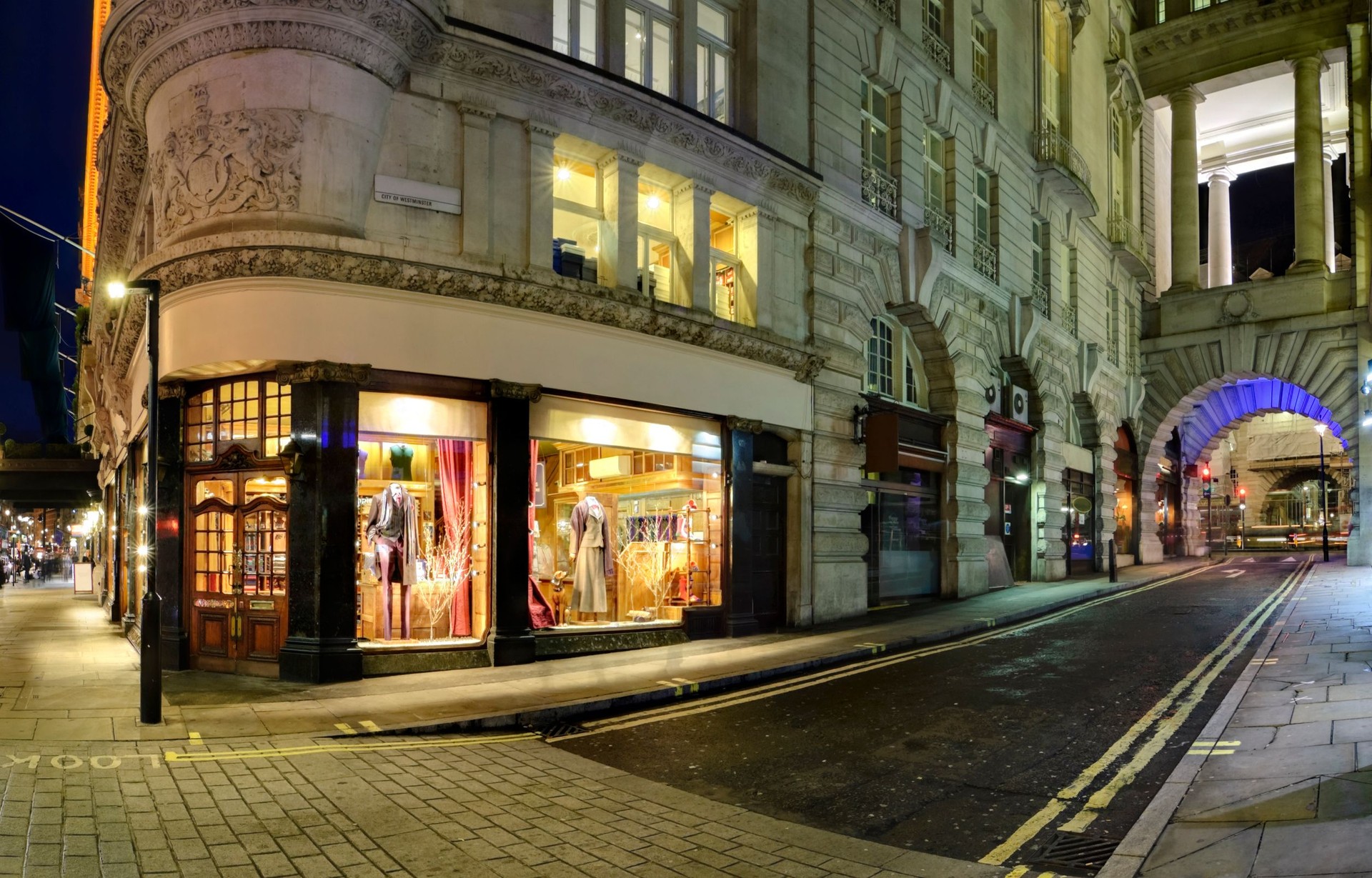 Boutique on corner in London's Piccadilly district